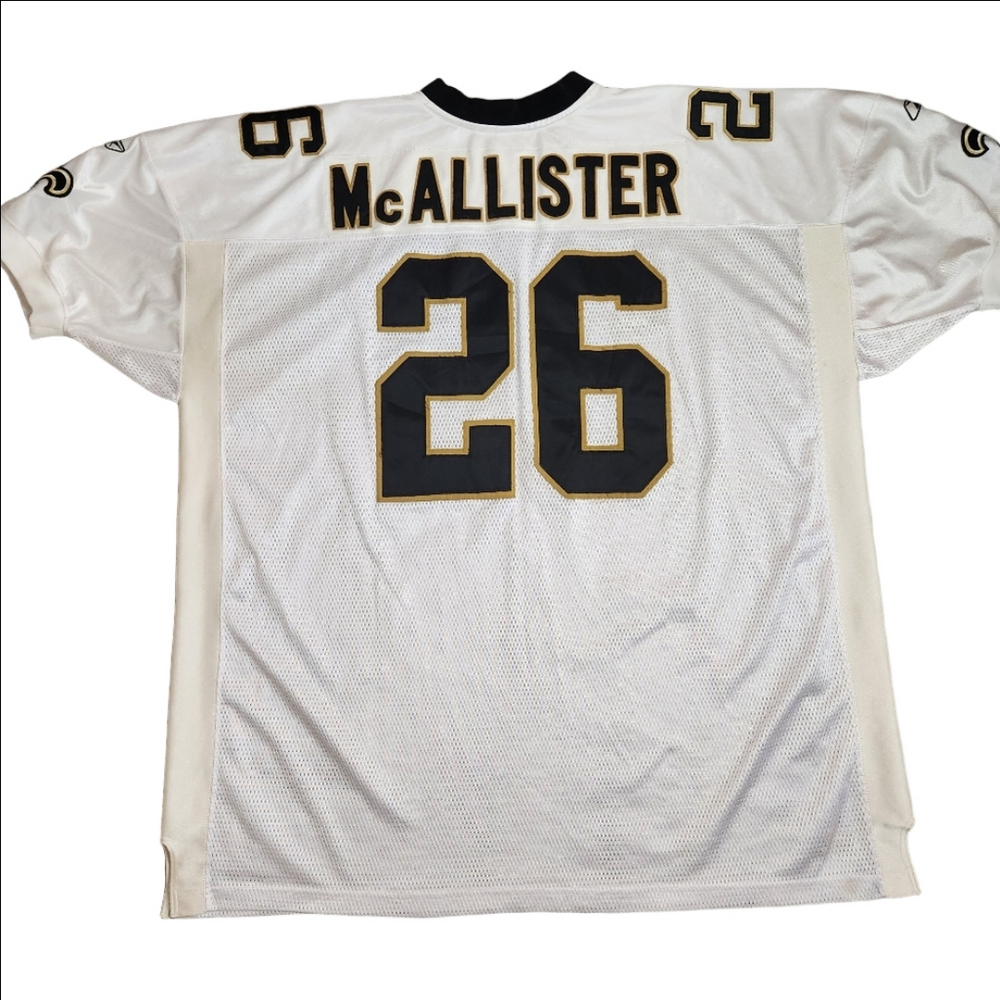 Football Jersey Authentic rare White Black Gold McAllister 26 stitched REEBOK